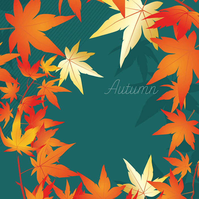 秋の紅葉のイラスト